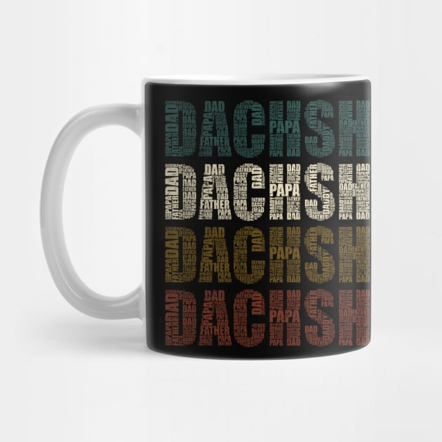 Dachshund Dad - Funny Dog Lovers Gift For Papa by DnB